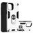 Mobigear Armor Ring iPhone 12 Pro Max Hülle Hardcase Backcover Stoßfest mit Ringhalter - Silber