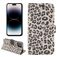 Mobigear Leopard iPhone 14 Pro Max Hülle Klapphülle Geldbörse - Braun