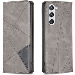 Mobigear Rhombus Slim Samsung Galaxy S25 Hülle Klapphülle - Grau