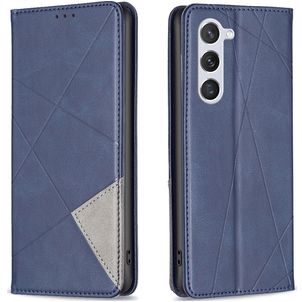 Mobigear Rhombus Slim Samsung Galaxy S23 Hülle Klapphülle - Blau