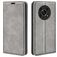 Mobigear Retro Slim HONOR Magic 4 Lite Hülle Klapphülle Geldbörse - Grau