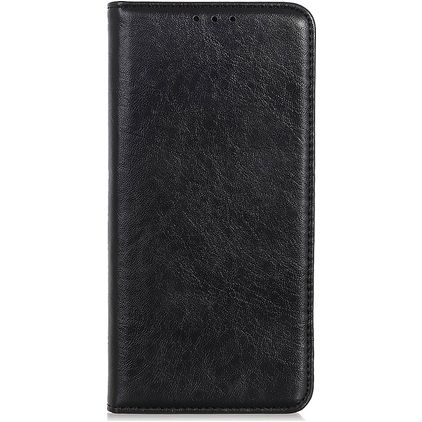 Mobigear Classic Elegance Motorola One Fusion Plus Hülle Klapphülle Geldbörse - Schwarz
