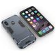 Mobigear Armor Stand Samsung Galaxy A40 Hülle Hardcase Backcover Stoßfest mit Ständer - Marineblau