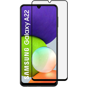 Mobigear Premium Samsung Galaxy A22 4G Panzerglas Gehärtetes Glas Displayschutz - Hüllenfreundlich - Schwarz