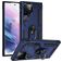 Mobigear Armor Ring Samsung Galaxy S22 Ultra Hülle Hardcase Backcover Stoßfest mit Ringhalter - Blau
