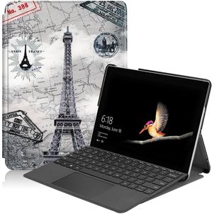 Mobigear Design Microsoft Surface Go 2 Hülle Klapphülle - Eiffelturm