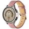 Mobigear Stitched Leder Smartwatch Armband Dornschließe - 22-mm-Universalanschluss - Pink