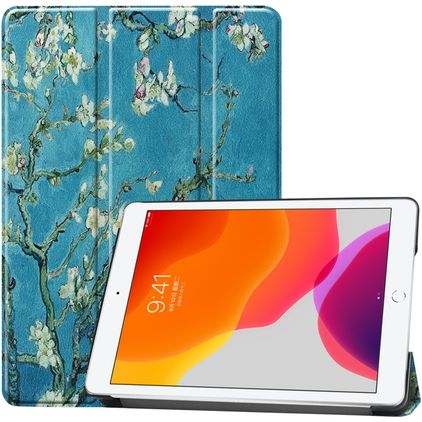 Mobigear Tri-Fold iPad 9 (2021) Hülle Klapphülle - Mandelblüten