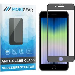Mobigear Premium iPhone SE (2022) Panzerglas Displayschutz - Hüllenfreundlich - Schwarz