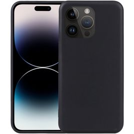 Mobigear Basics iPhone 15 Pro Hülle Flexibles TPU Extra Dünn Backcover - Schwarz
