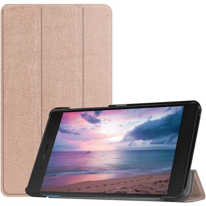 Mobigear Tri-Fold Lenovo Tab E8 Hülle Klapphülle - Roségold