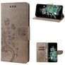 Mobigear Butterfly OnePlus 10T Hülle Klapphülle Geldbörse - Grau