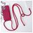 Mobigear Lanyard Card iPhone 15 Pro Max Silikon Handykette mit Kartenhalter - Weinrot