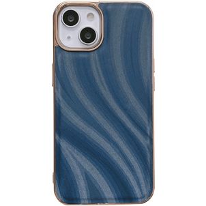 Mobigear Wavy iPhone 14 Plus Hülle Hardcase Backcover - Blau