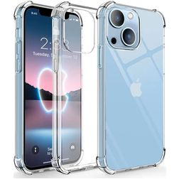 Mobigear Cushion Durchsichtig iPhone 14 Plus Hülle Flexibles TPU Backcover Stoßfest - Transparent