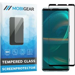 Mobigear Premium Sony Xperia 5 III Panzerglas Displayschutz - Hüllenfreundlich - Schwarz