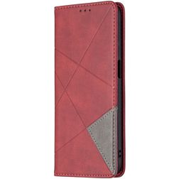 Mobigear Rhombus Slim Realme 8 5G Hülle Klapphülle - Rot