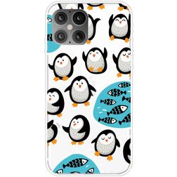Mobigear Design iPhone 12 Pro Max Hülle Flexibles TPU Backcover - Pinguin