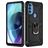 Mobigear Armor Ring Motorola Moto G71 5G Hülle Hardcase Backcover Stoßfest mit Ringhalter - Schwarz