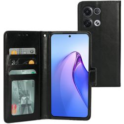 Mobiparts Classic Wallet OPPO Reno 8 Pro Hülle Klapphülle Geldbörse - Schwarz
