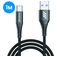 Mobigear Nylon USB-A auf USB-C Kabel 1 Meter - Schwarz