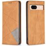Mobigear Rhombus Slim Google Pixel 8a Hülle Klapphülle - Cognac