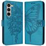 Mobigear Butterfly Samsung Galaxy Z Fold 6 Hülle Klapphülle Geldbörse - Blau