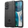 Mobigear Rugged Shield Motorola Moto G52 Hülle Flexibles TPU Backcover Stoßfest - Schwarz