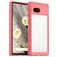 Mobigear Crystal Google Pixel 7a Hülle Hardcase Backcover - Transparent / Rot