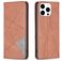 Mobigear Rhombus Slim iPhone 16 Pro Max Hülle Klapphülle - Braun