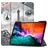 Mobigear Tri-Fold Gel iPad Pro 12.9 Zoll (2022) Hülle TPU,Kunstleder Klapphülle + Stifthalter - Eiffelturm