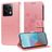 Mobigear Flowers POCO X6 Hülle Klapphülle Geldbörse - Roségold