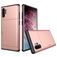 Mobigear Card Samsung Galaxy Note 10 Plus Hülle Hardcase Backcover Stoßfest mit Kartenhalter - Roségold
