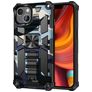 Mobigear Armor Stand iPhone 13 Hülle Hardcase Backcover Stoßfest mit Ständer - Marineblau