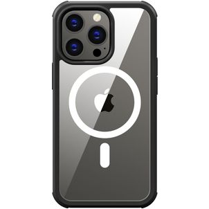Valenta Full Cover iPhone 14 Plus MagSafe Hülle Gehärtetes Glas Backcover Stoßfest - Transparent / Schwarz
