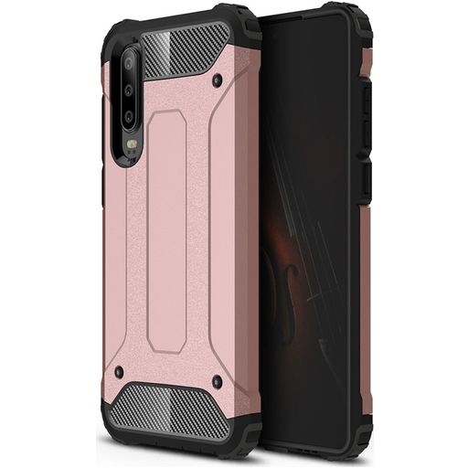 Mobigear Outdoor Huawei P30 Hülle Hardcase Backcover Stoßfest - Roségold