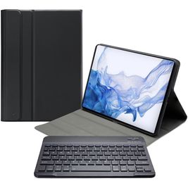Mobilize Detachable Bluetooth Keyboard Samsung Galaxy Tab S7 Plus Hülle QWERTY Bluetooth Tastatur Klapphülle - Schwarz