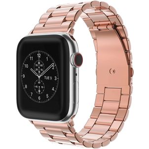 Mobigear Antwerp Edelstahl Apple Watch Armband Faltschließe - 49/46/45/44 mm - Roségold