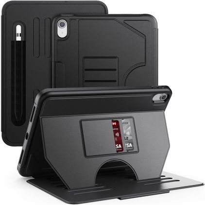 Mobigear Magnetic Folio iPad 11 (2025) Hülle Klapphülle + Stifthalter - Schwarz