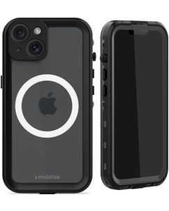 Mobilize Waterproof iPhone 15 Wasserdicht MagSafe Hülle Hardcase Backcover - Schwarz