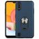 Mobigear Armor Ring Samsung Galaxy A01 Hülle Hardcase Backcover Stoßfest mit Ringhalter - Blau