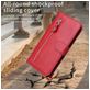 Mobigear Zipper iPhone 17 Pro Hülle Klapphülle Geldbörse - Rot