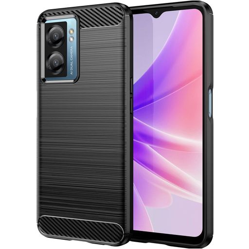 Mobigear Brushed Slim Realme Narzo 50 5G Hülle Flexibles TPU Backcover - Schwarz