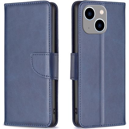 Mobigear Excellent iPhone 15 Plus Hülle Klapphülle Geldbörse - Blau