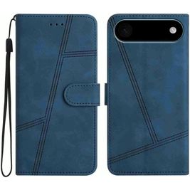 Mobigear Stitch iPhone Air Hülle Klapphülle Geldbörse - Blau