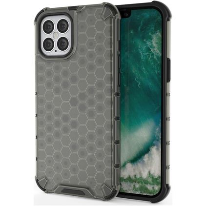 Mobigear Honeycomb iPhone 12 Pro Max Hülle Hardcase Backcover Stoßfest - Grau