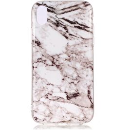 Mobigear Marble iPhone XS Max Hülle Flexibles TPU Backcover - Weiß Mobigear Marble iPhone XS Max Hülle Flexibles TPU Backcover - Weiß