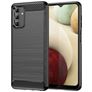Mobigear Brushed Slim Samsung Galaxy A04s Hülle Flexibles TPU Backcover - Schwarz