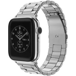 Mobigear Antwerp Edelstahl Apple Watch Armband Faltschließe - 49/46/45/44 mm - Silber