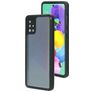 Mobiparts Rugged Clear Samsung Galaxy A51 Hülle Hardcase Backcover Stoßfest - Transparent / Schwarz